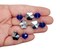 Miniature Ornaments, 8 pieces, Silver Snowflakes & Blue Baubles, Adorabilities